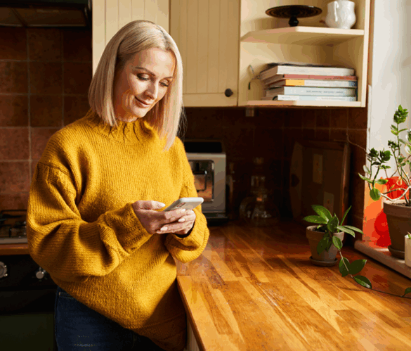 Woman using mobile phone