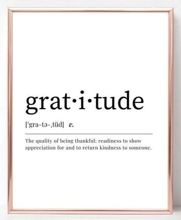 Gratitude poster - Ritual Routine & Permission