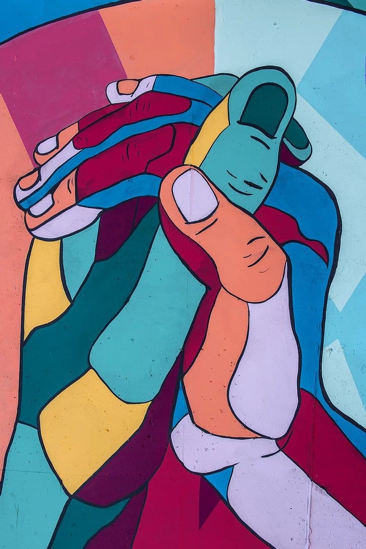 Illustrations of holding hands in support