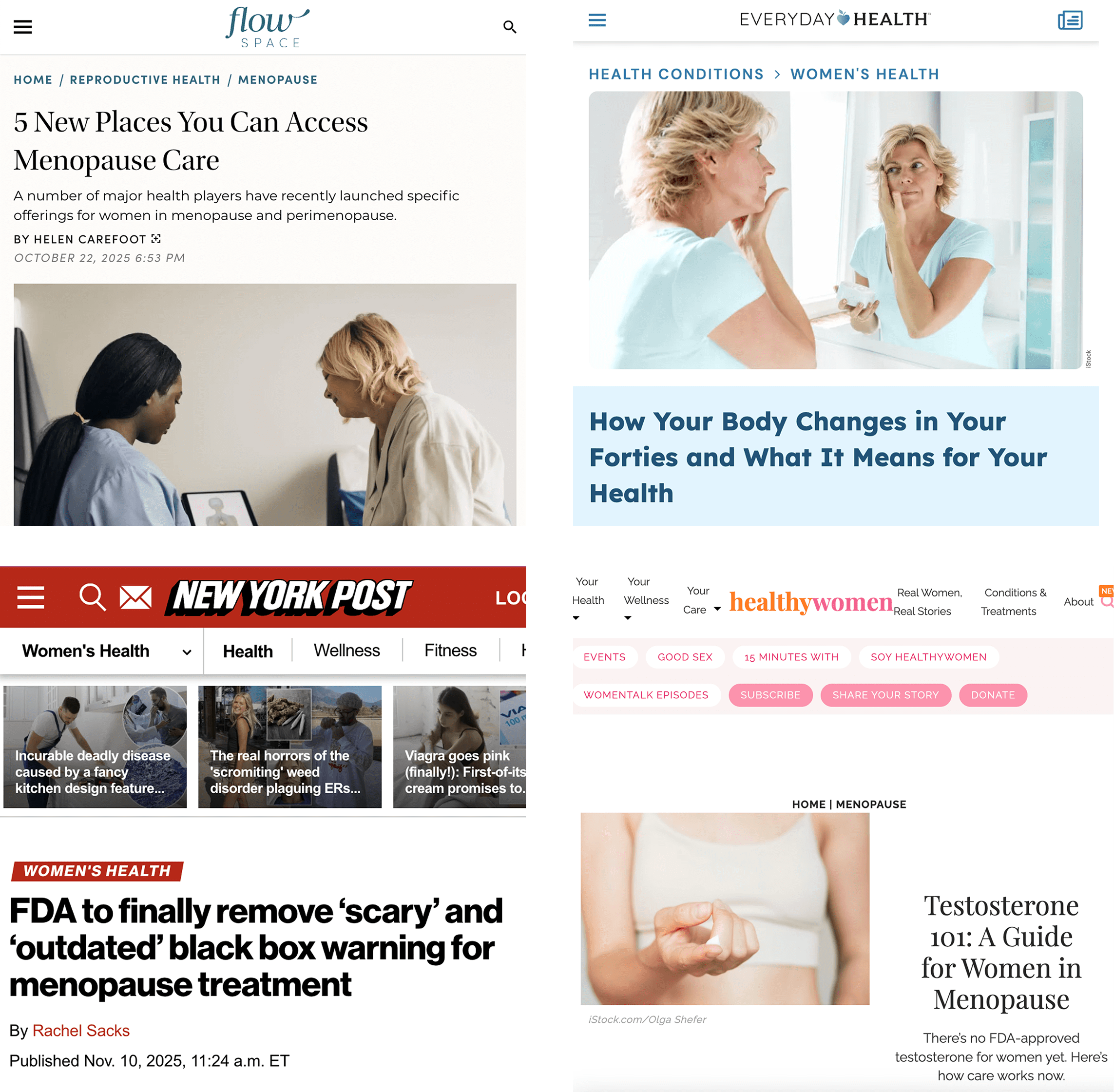 Screenshots of Elektra expert features in various publications